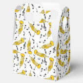 Trumpet Muzieknoten Patroon Bedankdoosjes (Geopend)