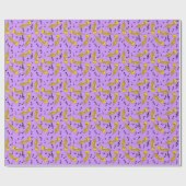 Trumpet Muzieknoten Patroon Cadeaupapier (Vlak)