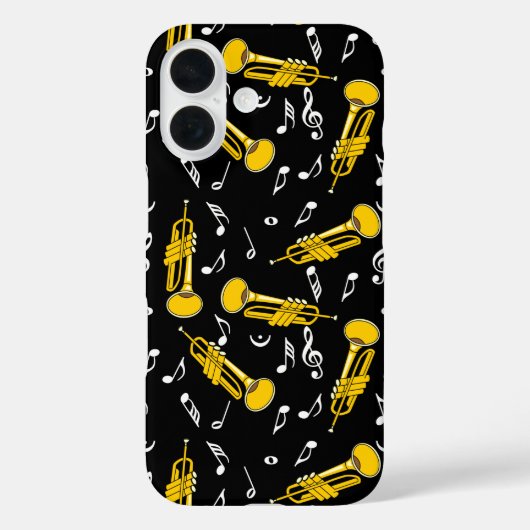 Trumpet Muzieknoten Patroon Case-Mate iPhone Case (Achterkant)