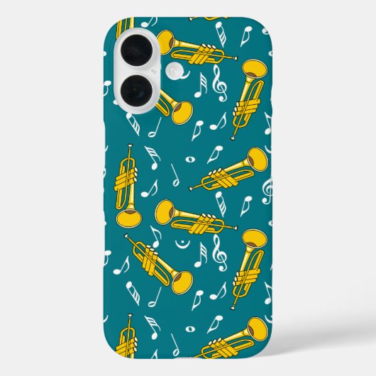 Trumpet Muzieknoten Patroon Case-Mate iPhone Case (Achterkant)