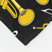 Trumpet Muzieknoten Patroon Fleece Deken (Hoek)