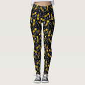 Trumpet Muzieknoten Patroon Leggings (Voorkant)
