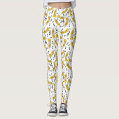 Trumpet Muzieknoten Patroon Leggings (Voorkant)