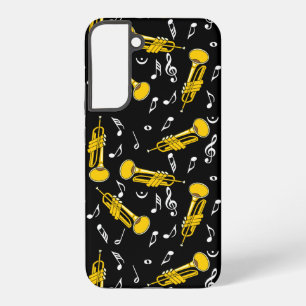 Trumpet Muzieknoten Patroon Samsung Galaxy Hoesje