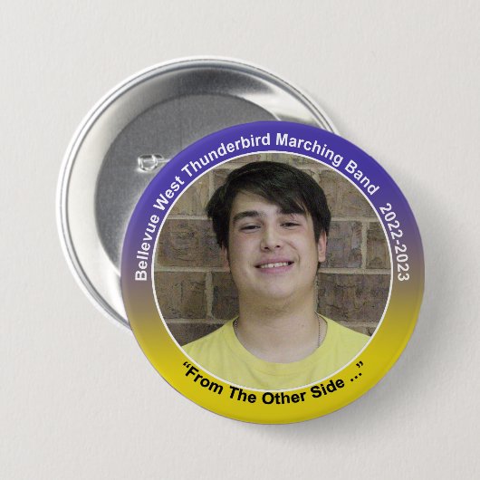 Trumpet Nathan 12 Ronde Button 7,6 Cm (Voorkant /achterkant)