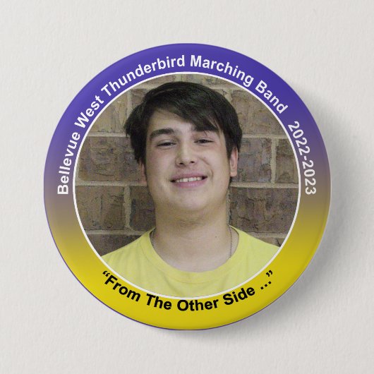 Trumpet Nathan 12 Ronde Button 7,6 Cm (Voorkant)