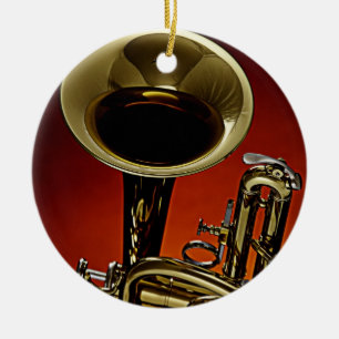 Trumpet of Cornet Round Ornament
