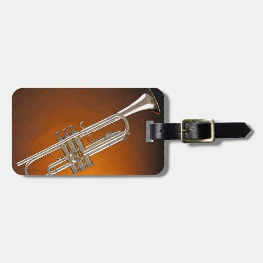 Trumpet op Gold Bagagelabel (Voorkant horizontaal)