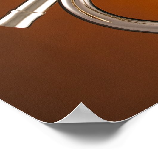 Trumpet op Gold Poster (Hoek)