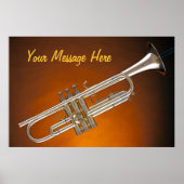 Trumpet op Gold Poster (Voorkant)