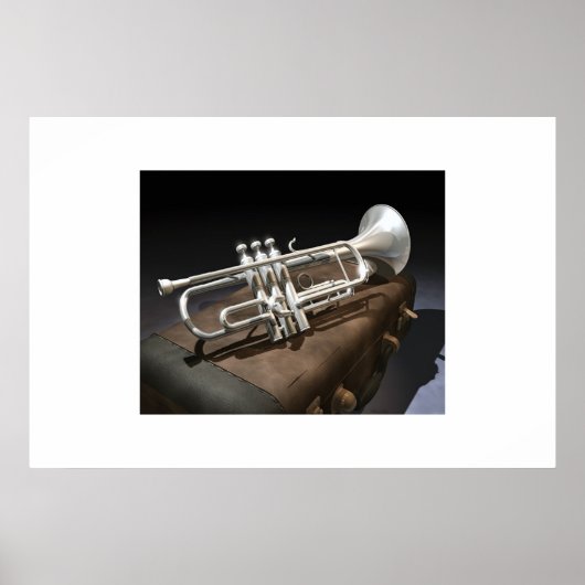 Trumpet op Hoesje Poster (Voorkant)