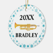 Trumpet persoonlijke kerstcadeautjes voor band keramisch ornament (Links)