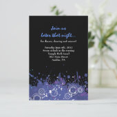 Trumpet & Piano Musical Bar Bat Mitzvah Party Card Kaart (Staand voorkant)