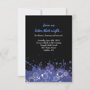 Trumpet & Piano Musical Bar Bat Mitzvah Party Card Kaart