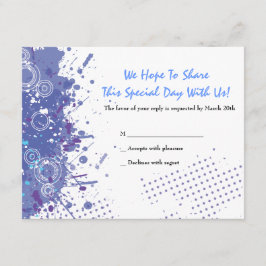 Trumpet & Piano Musical Bar Bat Mitzvah Reply RSVP Kaartje
