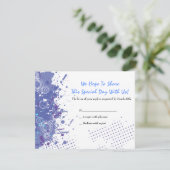 Trumpet & Piano Musical Bar Bat Mitzvah Reply RSVP Kaartje (Staand voorkant)