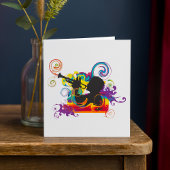 Trumpet Player Art Work Kaart