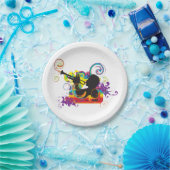 Trumpet Player Art Work Papieren Bordje (Feest)