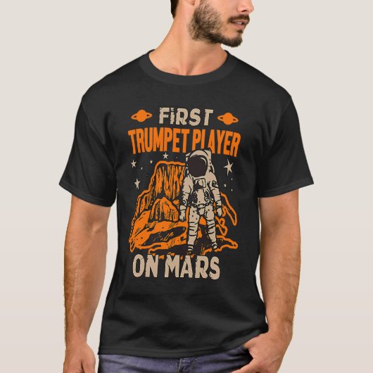 Trumpet Player Astronaut T-shirt (Voorkant)