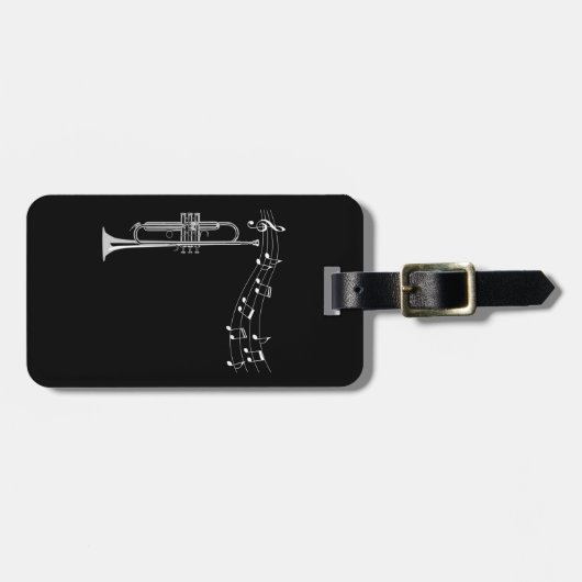 Trumpet Player Bagagelabel (Voorkant horizontaal)