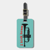 Trumpet Player Bagagelabel (Voorkant verticaal)