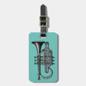Trumpet Player Bagagelabel (Voorkant verticaal)