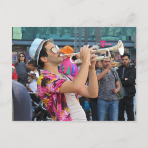 Trumpet Player, Berlin, Duitsland Briefkaart