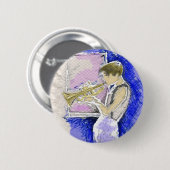 Trumpet Player Button (Voorkant /achterkant)