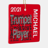 Trumpet Player Extraordinaire CUSTOM Keramisch Ornament (Rechts)