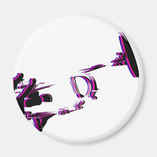 Trumpet Player Fridge Magnet