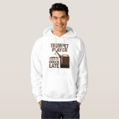 Trumpet Player (Funny) Chocolate Hoodie (Voorkant volledig)