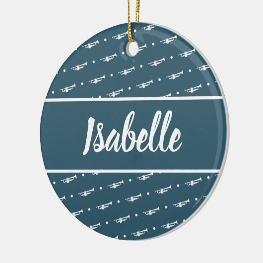Trumpet Player Gift Custom Personalized Musician Keramisch Ornament (Links)