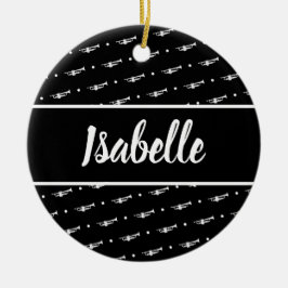 Trumpet Player Gift Custom Personalized Musician Keramisch Ornament