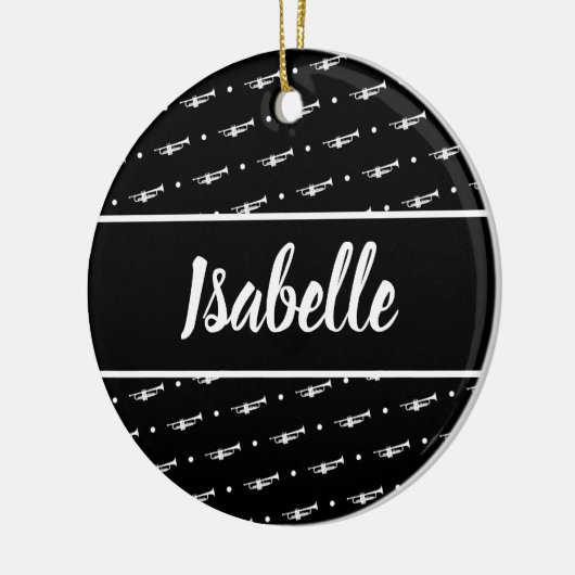 Trumpet Player Gift Custom Personalized Musician Keramisch Ornament (Links)