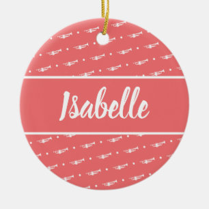 Trumpet Player Gift Personalized Musician Custom Keramisch Ornament