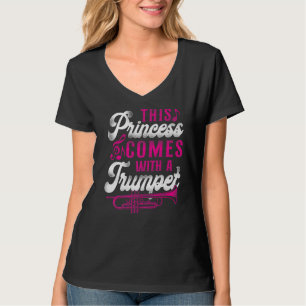 Trumpet Player Girl  Deze prinses komt uit Wi T-shirt