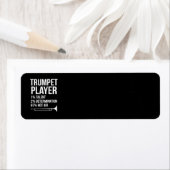 Trumpet Player Herhaalt muziekinstrument Etiket (Insitu)