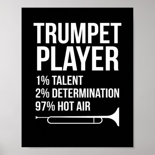 Trumpet Player Herhaalt muziekinstrument Poster (Voorkant)