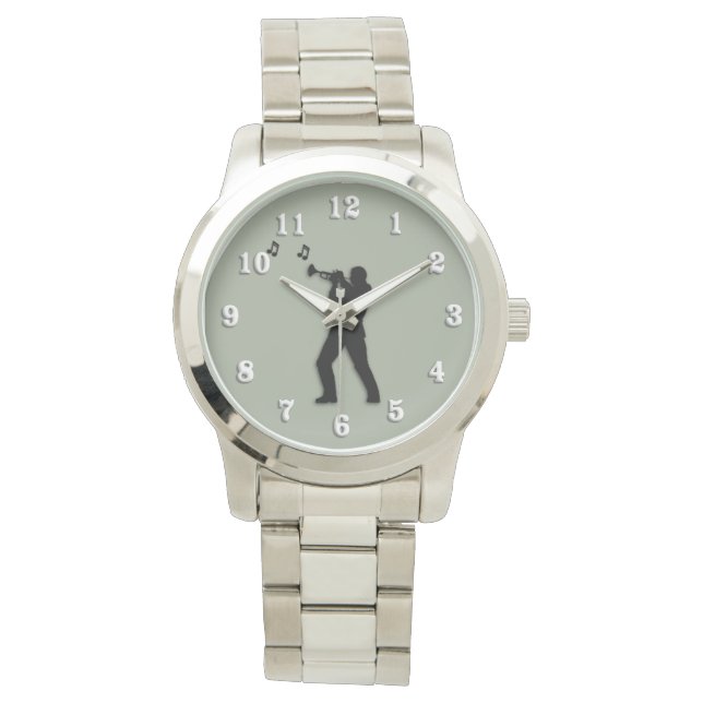 Trumpet Player Horloge (Voorkant)