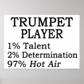 Trumpet Player Hot Air Poster (Voorkant)