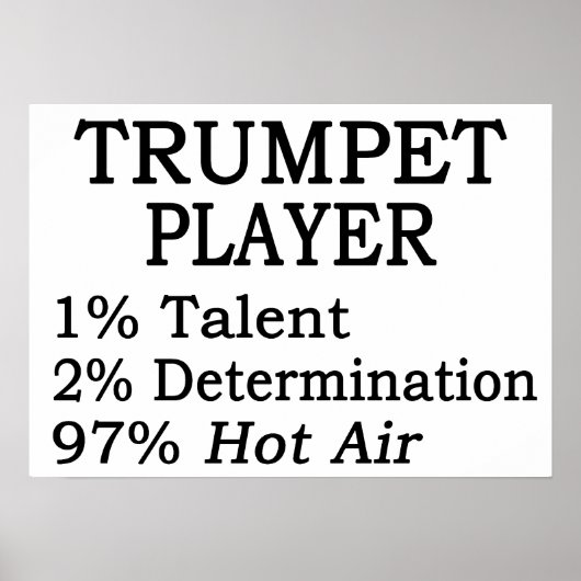 Trumpet Player Hot Air Poster (Voorkant)