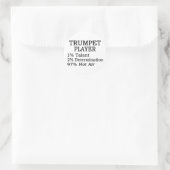 Trumpet Player Hot Air Ronde Sticker (Tas)