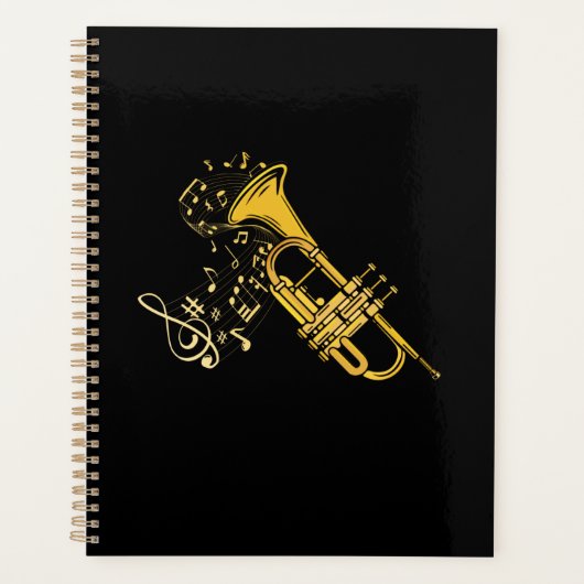 Trumpet Player Jazz Music Gift Big Band Trumpet Planner (Voorkant)