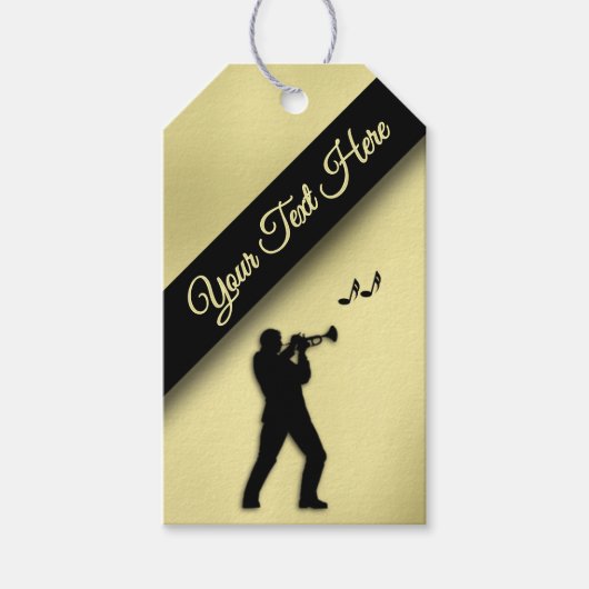 Trumpet Player Jouw tekst Cadeaulabel (Voorkant)