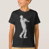trumpet player made of notes t-shirt (Voorkant)