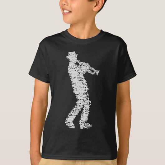 trumpet player made of notes t-shirt (Voorkant)