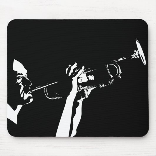 Trumpet Player Mousepad Muismat (Voorkant)
