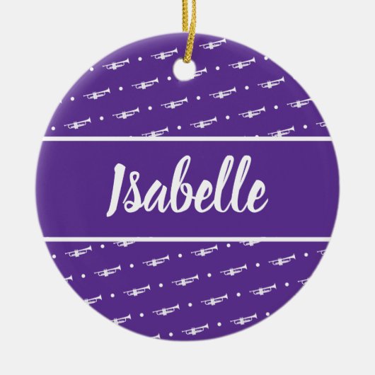 Trumpet Player Musician Gift Custom Keramisch Ornament (Voorkant)