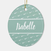 Trumpet Player Musician Gift Personalised Green Keramisch Ornament (Links)