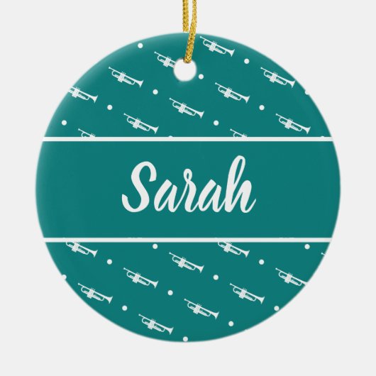 Trumpet Player Musician Gift Personated Custom Keramisch Ornament (Voorkant)